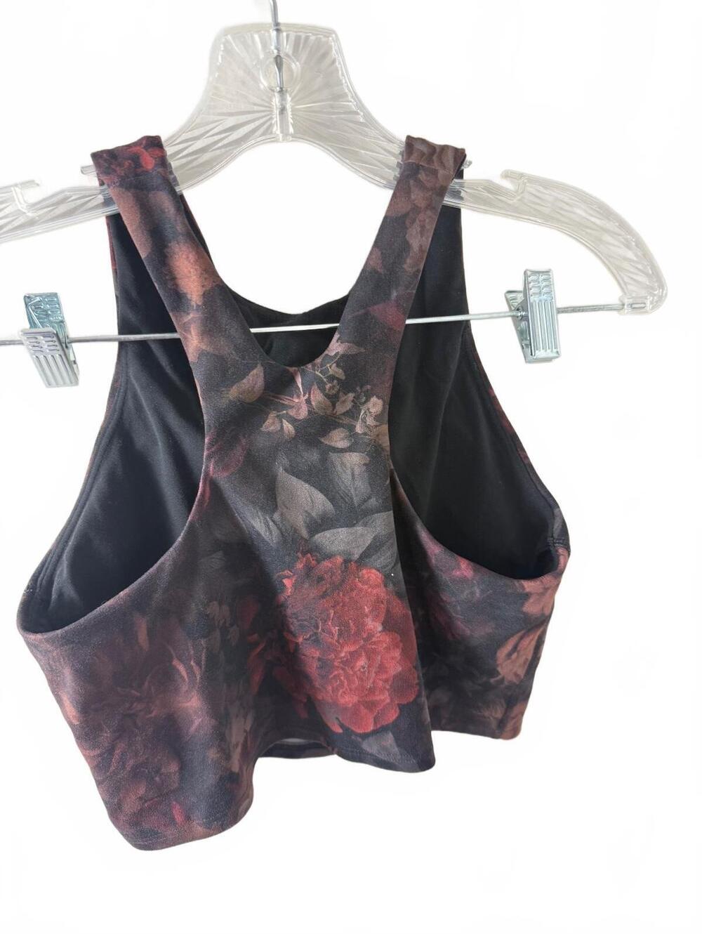 Athleta Floral Pattern Racerback Sports Bra Size Small - Picture 3 of 3